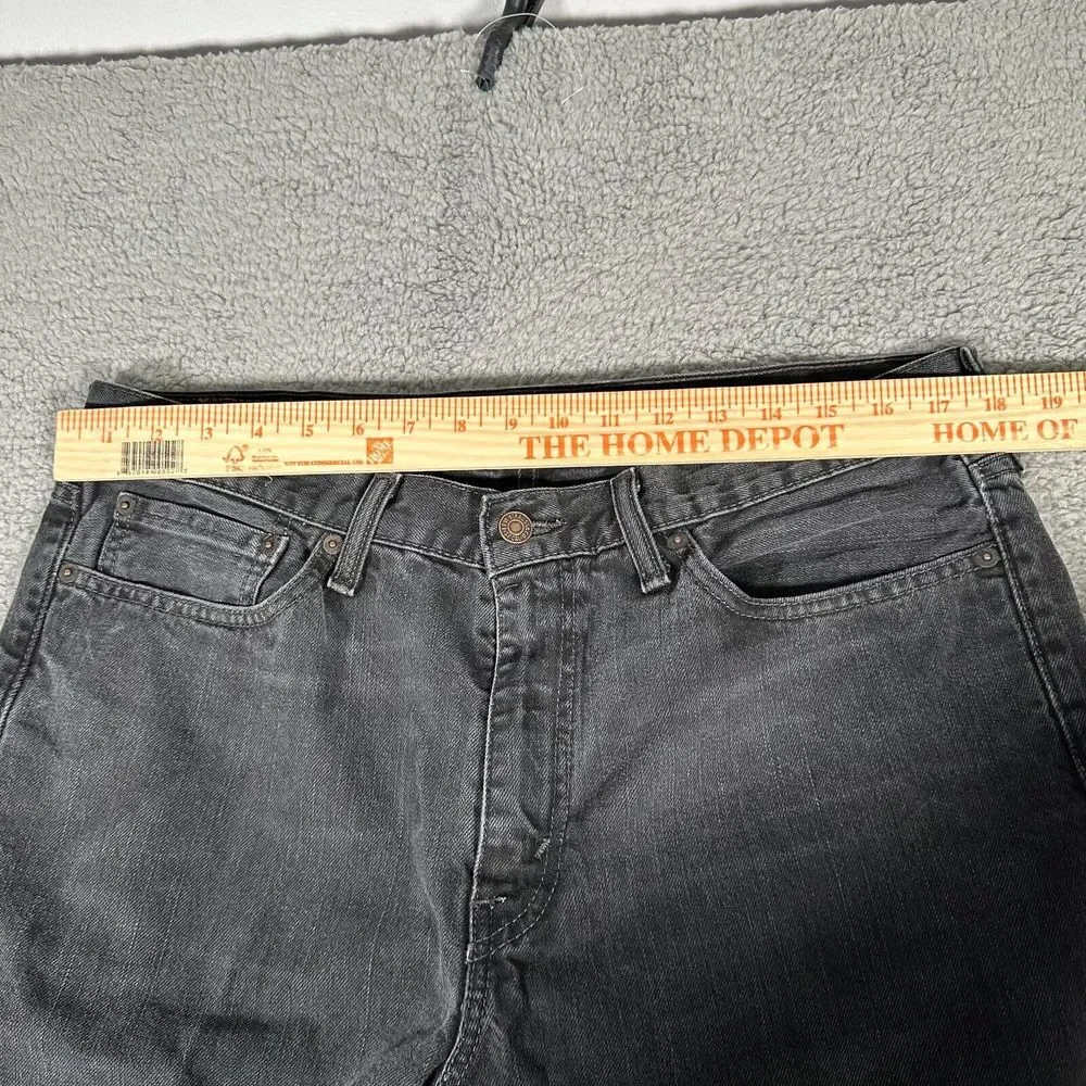 Levis Jeans Mens Size‎ 36x34 Black 514 Straight Leg Denim Fade Casual Cotton